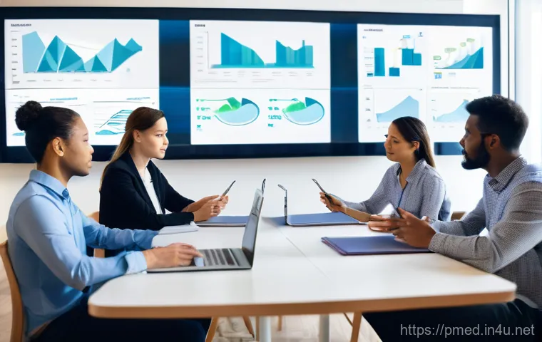 예방의학 실기 시험 준비 요령 - A focused young Asian female medical student in a bright, modern simulation lab, wearing a clean, wh...