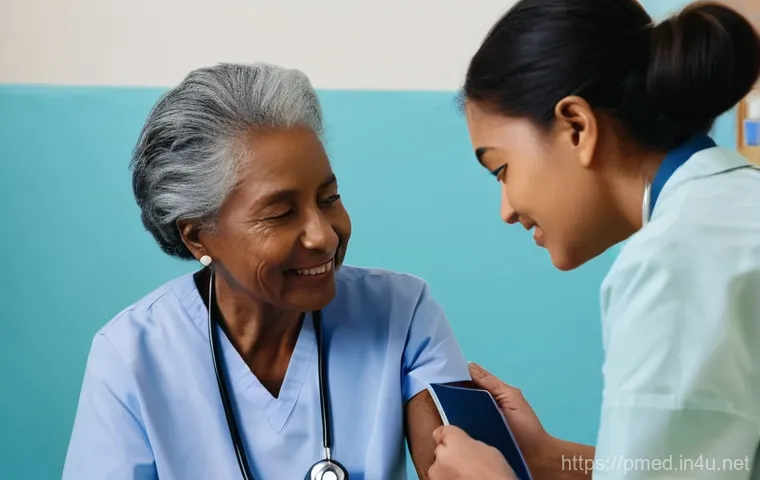 예방의학 관련 NGO 활동 사례 - A vibrant community health fair in a sunny park, with a diverse group of adults and children of vari...