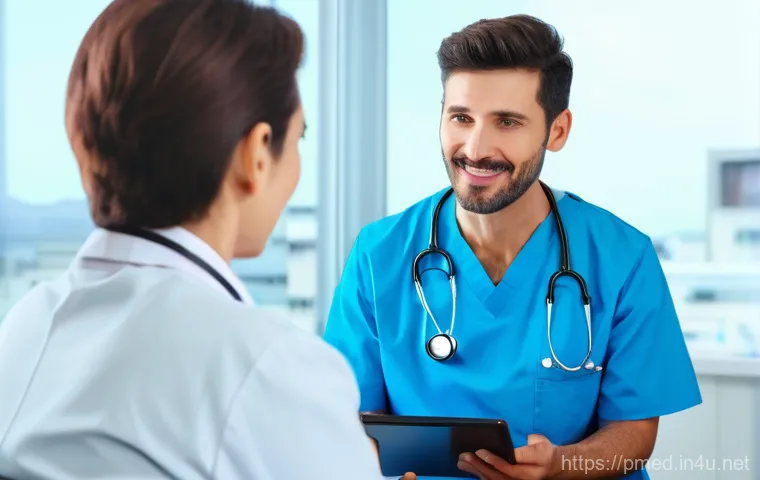 예방의학 업무에서의 커뮤니케이션 - **Prompt 1: Empathetic Medical Consultation for Personalized Care**
"A female doctor, mid-30s, w...