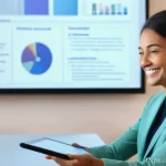 예방의학 전문가의 글쓰기 스킬 - **Prompt:** A warm, inviting scene in a modern community center. A friendly female preventive medici...